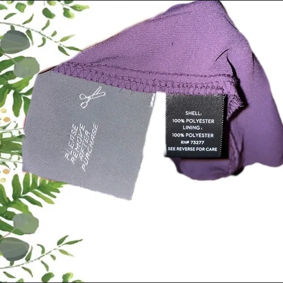 Purple pleated asymmetrical dress | simply Vera Wang | sundress | pleated skirt - Picture 4 of 4